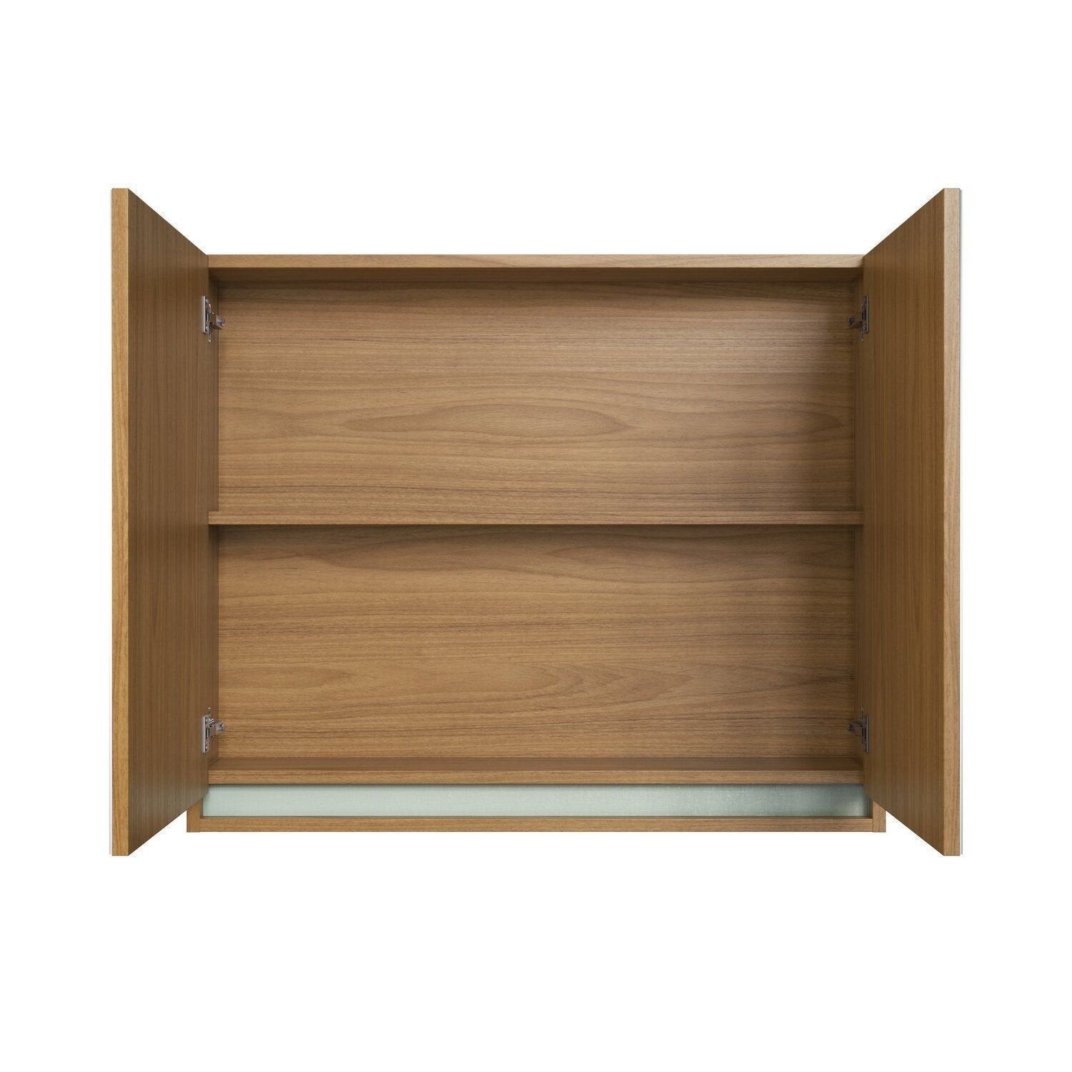 Armário Espelheira para Banheiro Lívia Yescasa 2 Portas 80cm Marrom/Freijo/Moscatel/Urbi