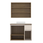 Gabinete de Banheiro com Espelheira e Cuba 80cm Aurora Yescasa