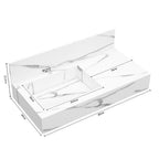 Conjunto para Banheiro Bancada em Porcelanato com Cuba Esculpida, Armário e Espelheira Ripy Bumi 80cm Branco