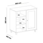 Conjunto Sala de Estar Completa 4 Peças Rack para TV Até 75 Polegadas Mesa Centro Lateral Aparador Carvalho Menta Espresso Móveis