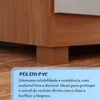 Conjunto Quarto Infantil Guarda-Roupa 4 Portas 3 Gavetas e Cômoda 8 Gavetas Alice Espresso Móveis Marrom/Cinamomo/Off White
