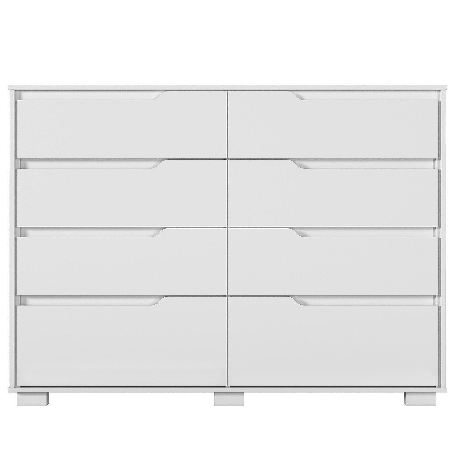 Cômoda para Quarto 8 Gavetas 147cm Georgia Moval Branco