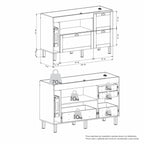 Gabinete de Cozinha para Pia 150cm Grou Cozimax Bege/Jequitibá