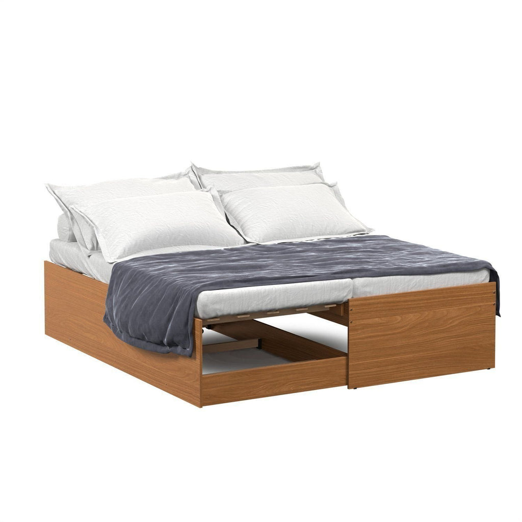 Bicama Solteiro 3 em 1 Matrix MDF e MDP Tebarrot Nature Marrom