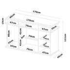 Cômoda 7 Gavetas 2 Portas com Rodízios London Yescasa Branco