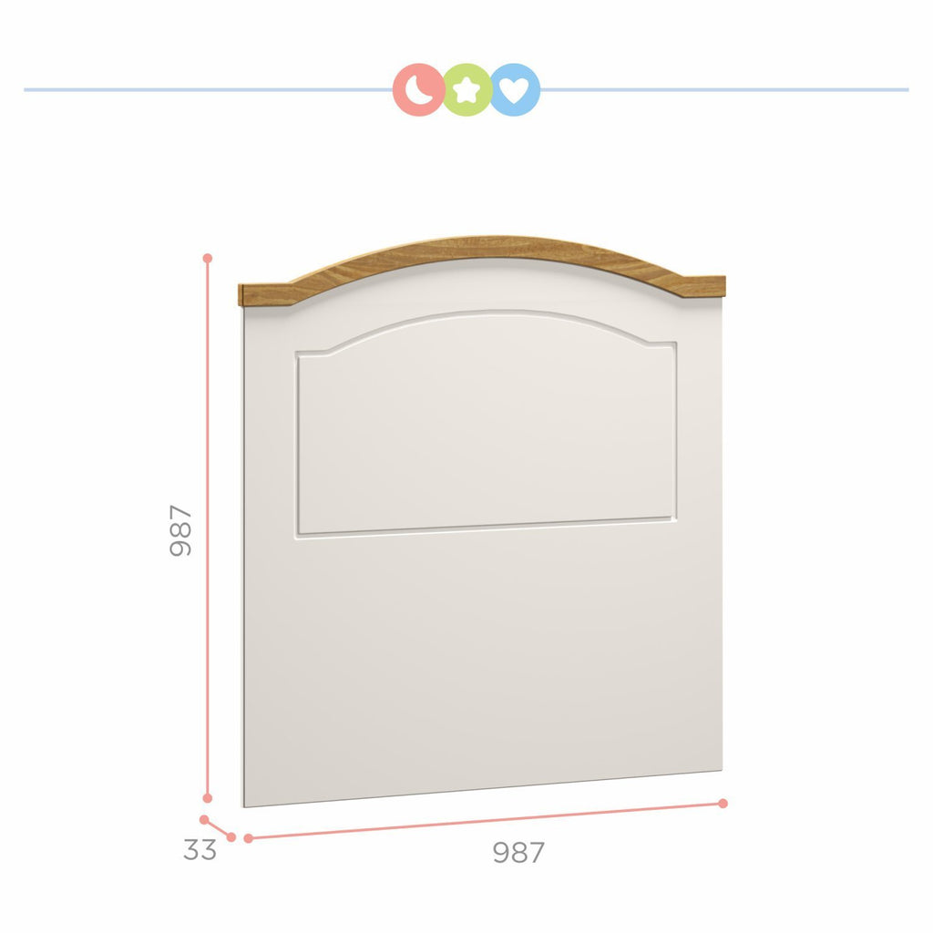 Quarto Infantil Completo Guarda-Roupa Mesa de Cabeceira Cabeceira Solteiro Escrivaninha Smile Serpil Baby Bege/Creme/Carvalho