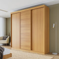 Guarda-Roupa Casal 3 Portas de Correr Samambaia CabeCasa MadeiraOriginals 100% MDP/MDF Carvalho
