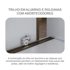Guarda-Roupa Solteiro 2 Portas 3 Gavetas Ávila Novo Horizonte 100% MDF Branco