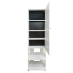 Espelho de Chão Grande Retangular 175x49cm 2 Prateleiras Porta Acessórios Retrô PE2024 Tecno Mobili Branco