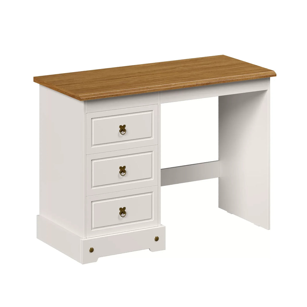 Escrivaninha Mesa Escritório Provençal Smile 3 Gavetas 104,5cm Yescasa Bege