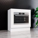 Balcão para Forno de Embutir sem Tampo Emily Espresso Móveis Cinza