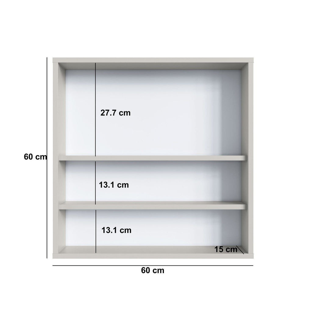 Armário Espelheira para Banheiro Bari Art in Móveis 60cm 2 Portas 1 Nicho Bege/Arenas
