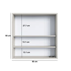 Armário Espelheira para Banheiro Bari Art in Móveis 60cm 2 Portas 1 Nicho Bege/Arenas