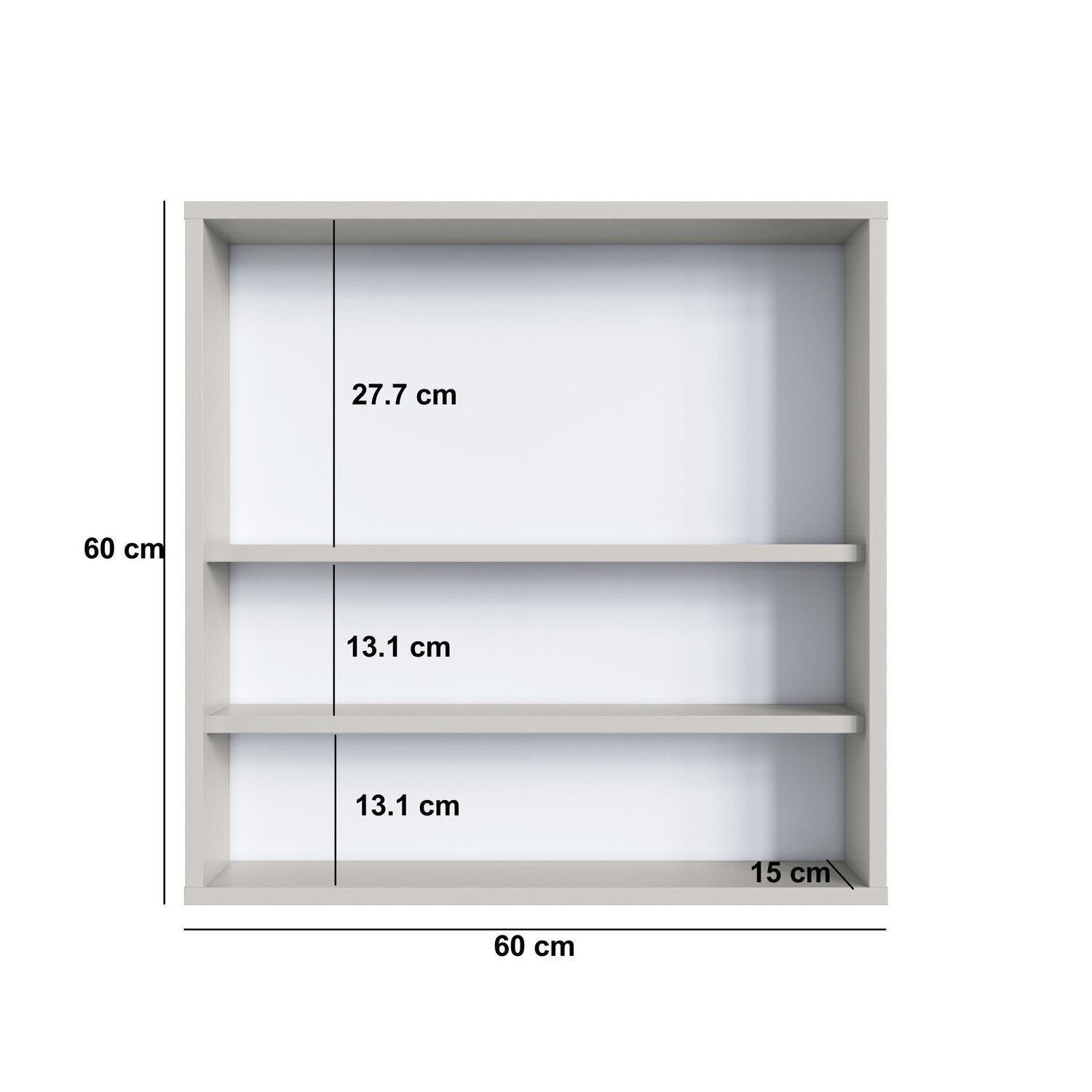 Armário Espelheira para Banheiro Bari Art in Móveis 60cm 2 Portas 1 Nicho Bege/Arenas
