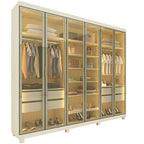 Guarda-Roupa Casal 6 Portas Reflecta 4 Gavetas Imperatriz Yescasa 100% MDF Off White