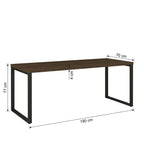 Escrivaninha Mesa Escritório Industrial Office 190cm Carvalho/Munique Kappesberg