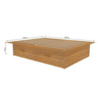Cama Casal/Queen Adulto com 4 Gavetas Gades Yescasa Marrom/Freijó