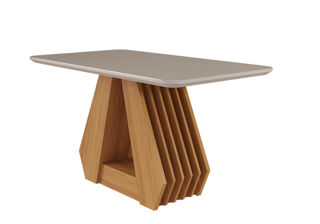 Conjunto Sala de Jantar Mesa Retangular Tampo Vidro/MDF Agata com 4 Cadeiras Paola Marrom Cimol