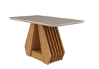 Conjunto Sala de Jantar Mesa Retangular Tampo Vidro/MDF Agata com 4 Cadeiras Paola Marrom Cimol