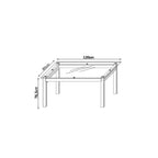 Conjunto Sala de Jantar Mesa Dubai Tampo Vidro com 4 Cadeiras Tokio Art Panta Cromado/Off White
