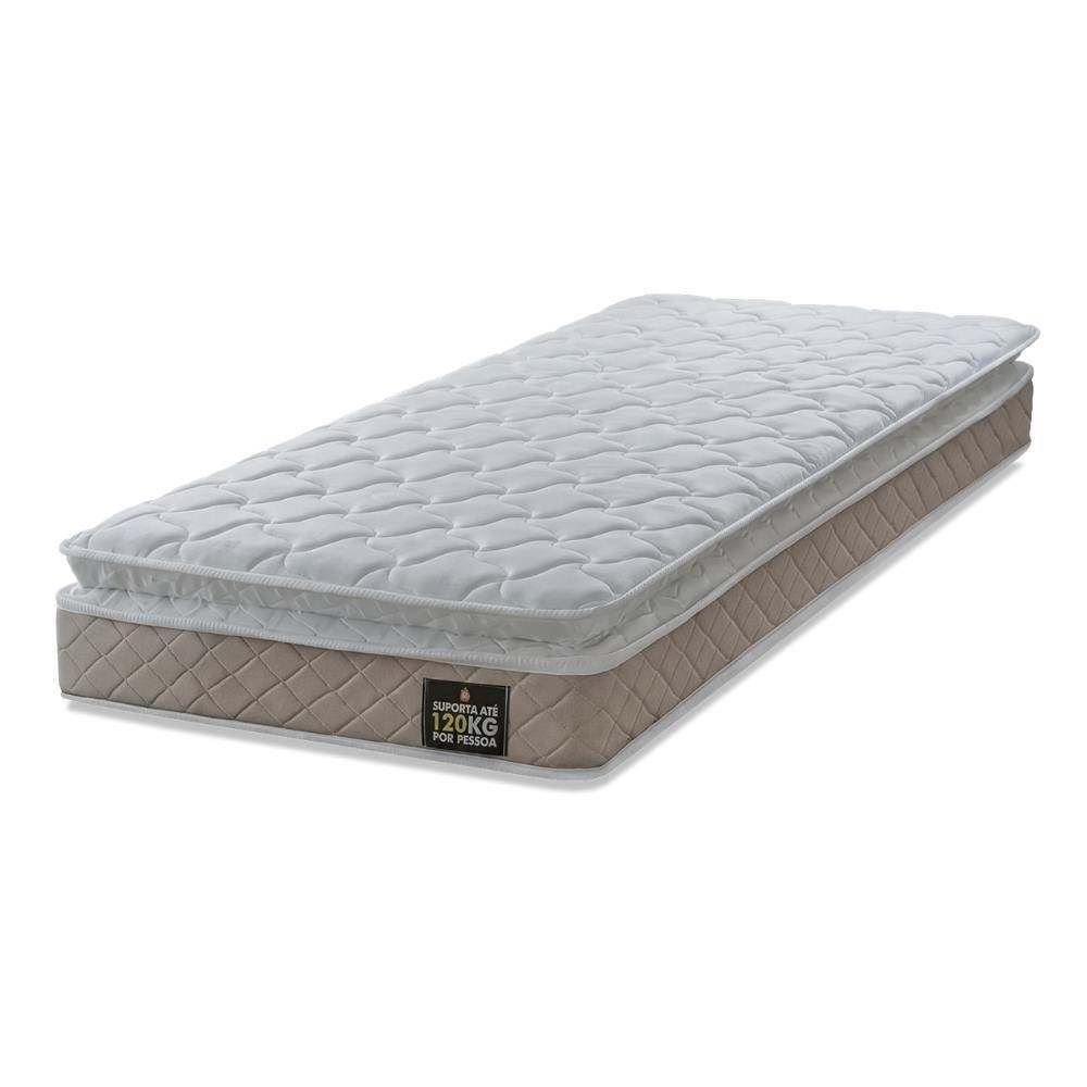 Colchão Solteiro Hellen Espuma D33 Millenium Bege/Branco 88x188x19cm c/ Pillow Top