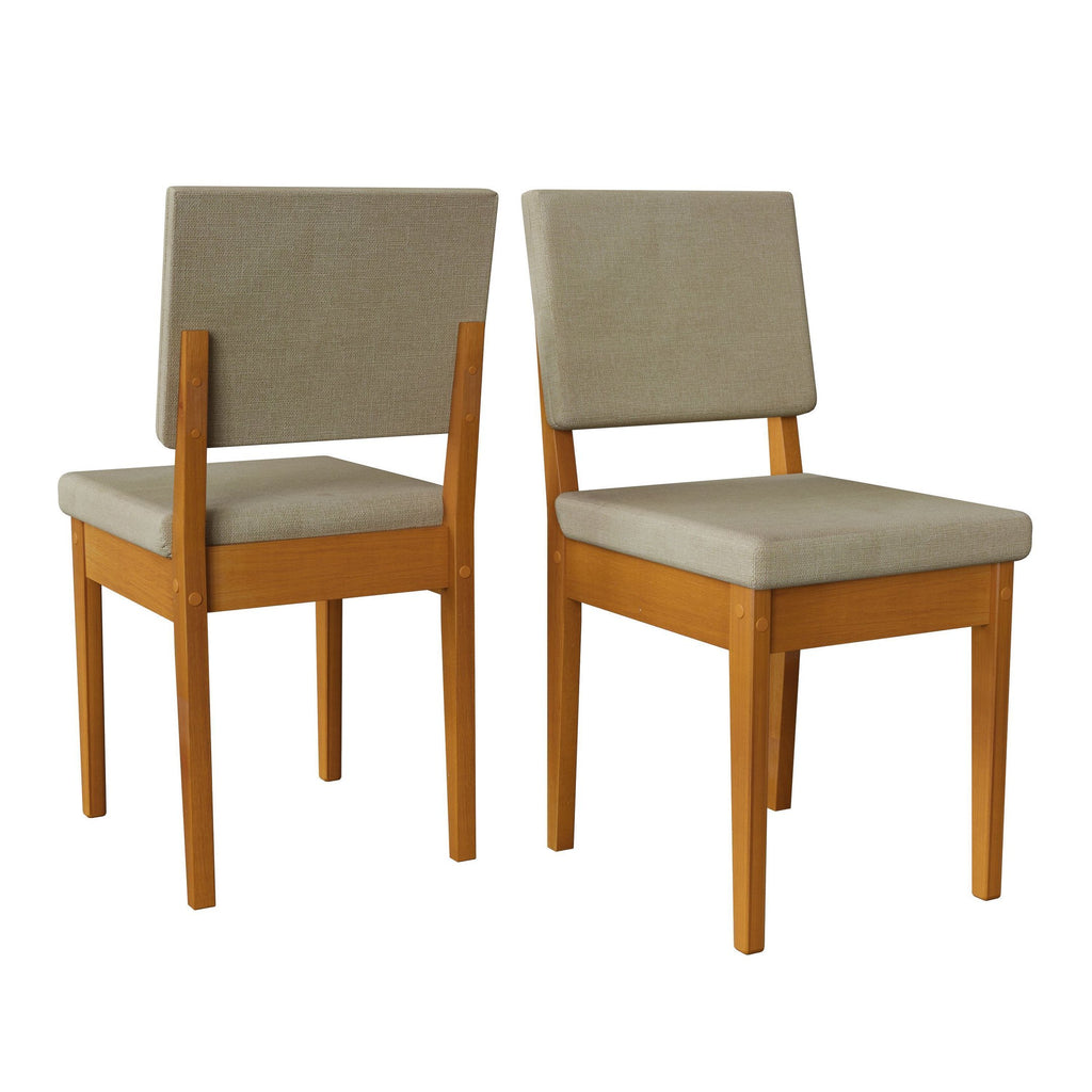 Conjunto Sala de Jantar Filadélfia 6 Cadeiras Tampo de Vidro Madeira Maciça Cerejeira/Palha Móveis Meneghetti 971508