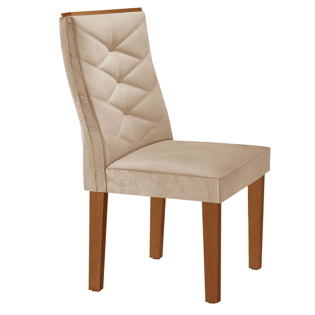 Conjunto Sala de Jantar Mesa Redonda Tampo MDF com 4 Cadeiras Barcelona Yescasa