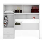 Guarda-Roupa Casal 5 Portas 3 Gavetas Baú Cancun Yescasa 100% MDF Branco