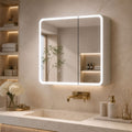 Espelheira para Banheiro 2 Portas LED Touch Kyoto Brovália 68cm Resistente à Umidade