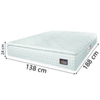 Colchão Casal Espuma D33 Pillow Top Van Gogh Hellen Branco 138x188x24cm