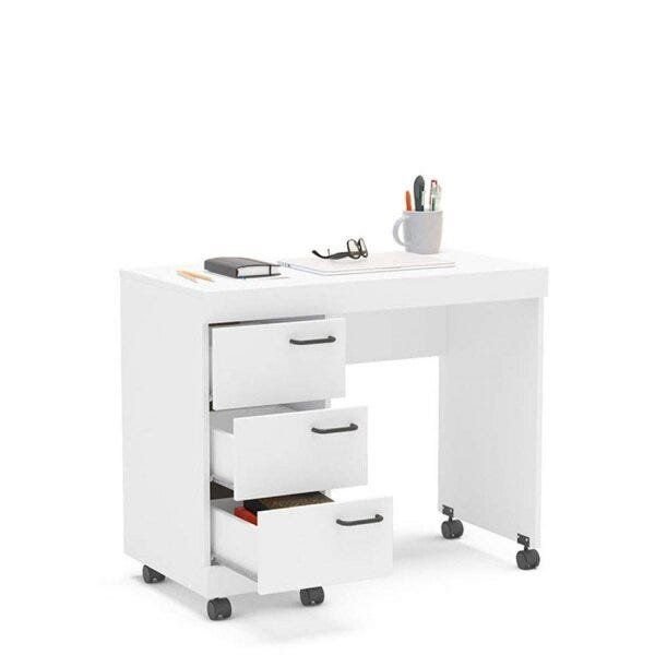 Escrivaninha Mesa Escritório Osaka 3 Gavetas 90cm Politorno