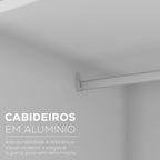 Guarda-Roupa Solteiro 2 Portas 1 Espelho 100% MDF Geneve RR Móveis Branco