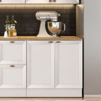 Cozinha Completa Modulada 10 Peças 17 Portas 2 Gavetas com Torre Quente Unna Yescasa Branco/Espresso