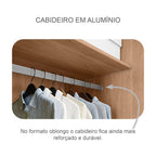Guarda-Roupa Casal 6 Portas 6 Gavetas Reno Novo Horizonte 100% MDF Marrom/Cumaru/Fendi
