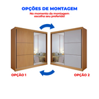 Guarda-Roupa Casal 2 Portas 6 Gavetas D Doro Coliseu 100% MDF Marrom/Cinamomo/Off White