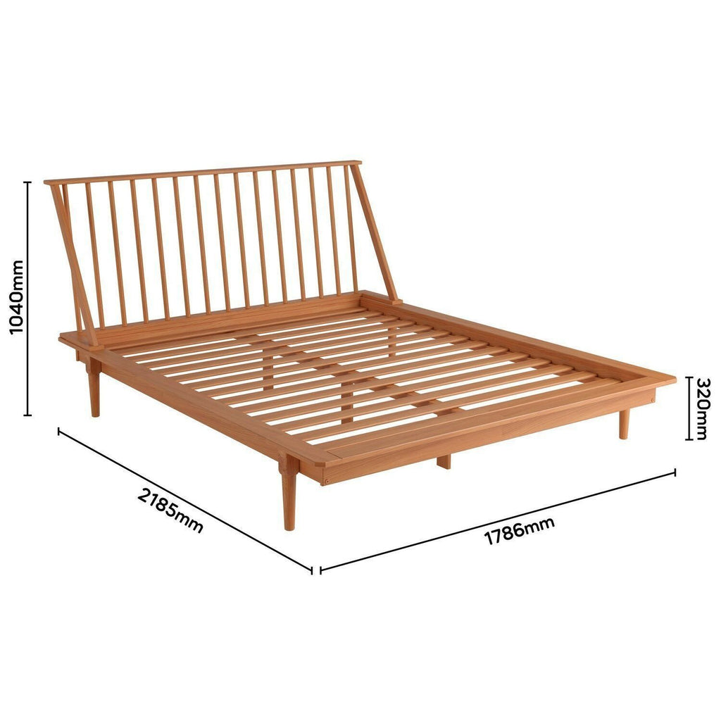Cama Queen Madeira Maciça Nordik Maison Arven Marrom/Caramel