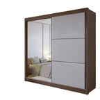 Guarda-Roupa Casal 2 Portas de Correr 6 Gavetas 100% MDF Coliseu D Doro Marrom/Castanho/Off White