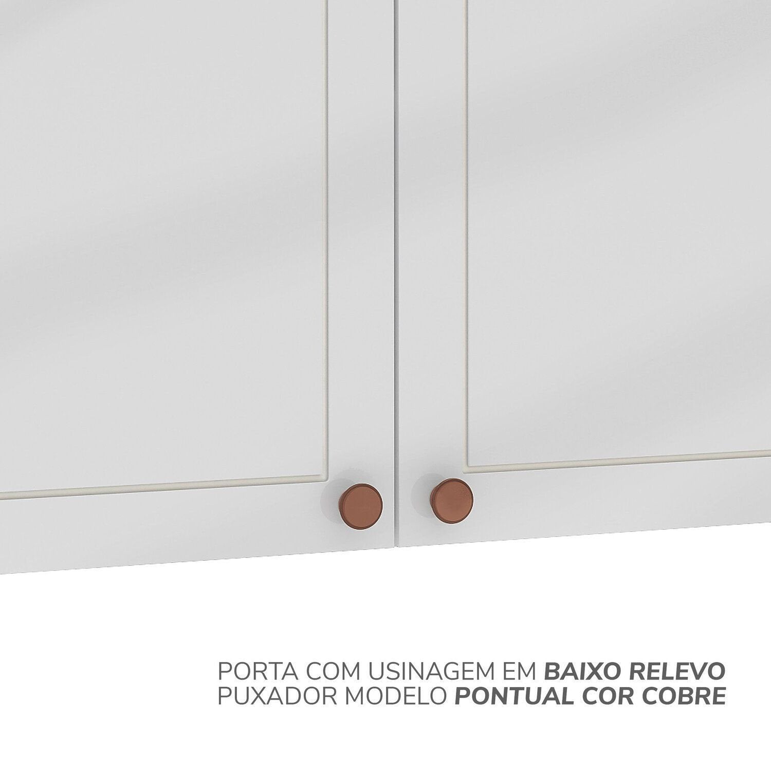 Cozinha Completa Modulada Pérola Yescasa 5 Peças Torre Quente Aéreo 3 Portas Balcão 120 Balcão 80 Basculante Branco