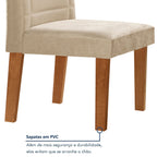 Conjunto Sala de Jantar Genova Tampo Vidro/MDF com 6 Cadeiras Genova Smart Plus Cel Móveis