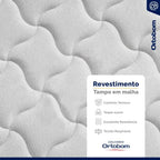 Colchão Casal Espuma D33 Ortobom Airtech Ortopillow 100 Cinza 138x188x28cm