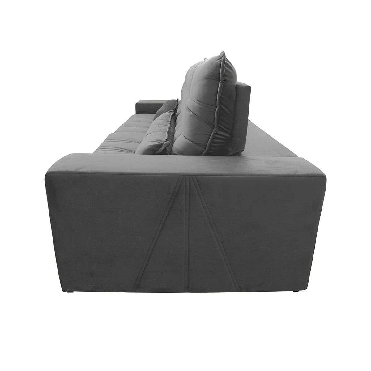 Sofá Retrátil e Reclinável Zurique 2,50m Suede Velut com Molas no Assento King House