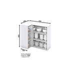 Armário Aéreo Canto Reto 1 Porta 94cm Emily Espresso Móveis Branco/HP