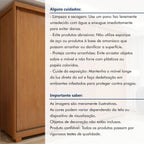Guarda-Roupa Casal 3 Portas 6 Gavetas com Pés MDF 274cm Ollie Yescasa Marrom Amêndoa Clean/Off White