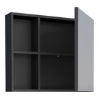 Espelheira para Banheiro Cozimax Ameixa 1 Porta 2 Nichos 60cm Preto