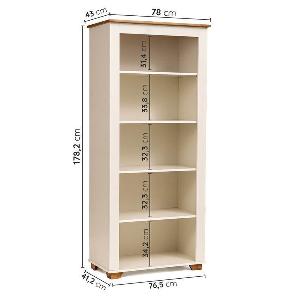 Conjunto Sala de Estar 2 Peças Rack e Cristaleira Ananda CabeCasa MadeiraOriginals Off White/Mel