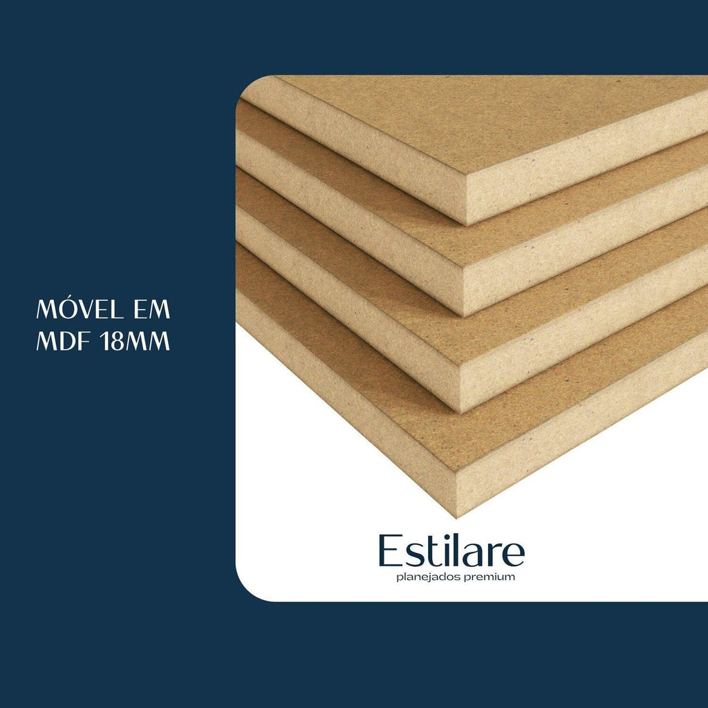 Armário Espelheira para Banheiro Athlone Estilare 3 Portas com Prateleira 76cm Bege/Nude