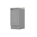 Balcão 400 mm 1 Porta com Tampo Emily Espresso Móveis Branco HP/Calcare
