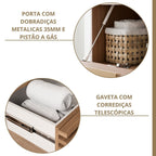 Gabinete para Banheiro Suspenso MGM Móveis Paraty 80cm 1 Porta 1 Gaveta Cuba Freijó