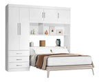 Guarda-Roupa Casal 5 Portas 3 Gavetas Baú Cancun Yescasa 100% MDF Branco