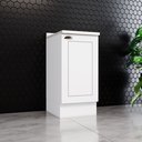 Balcão 400 mm 1 Porta com Tampo Emily Espresso Móveis Branco HP/Calcare